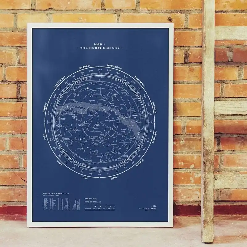 Plakat The Northern Sky Night Blue, 50x70 cm Bonami Szybka wysyłka