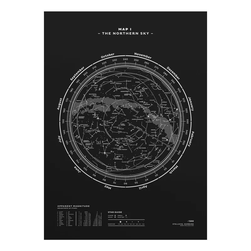 Ostatnia szansa Plakat The Northern Sky Silver/White/Black, 50x70 cm Bonami