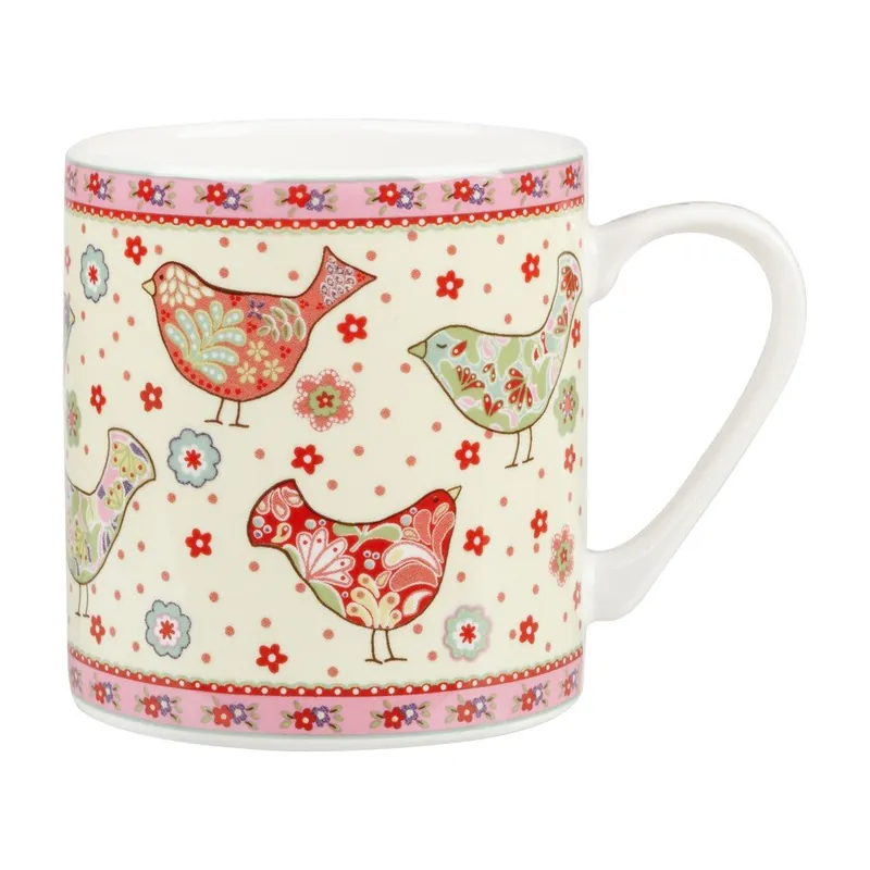 Bezpieczna płatność Kubek Mug Ditsy Birds, 340 ml Bonami