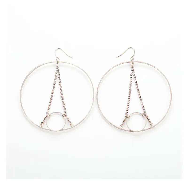Ograniczona ilość Kolczyki Eiffel Hoop Silver Bonami