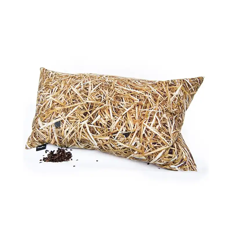 Wyjątkowa oferta Poduszka z domieszką bawełny i wypełnieniem z gryki Foonka Słoma, 50x30 cm Bonami