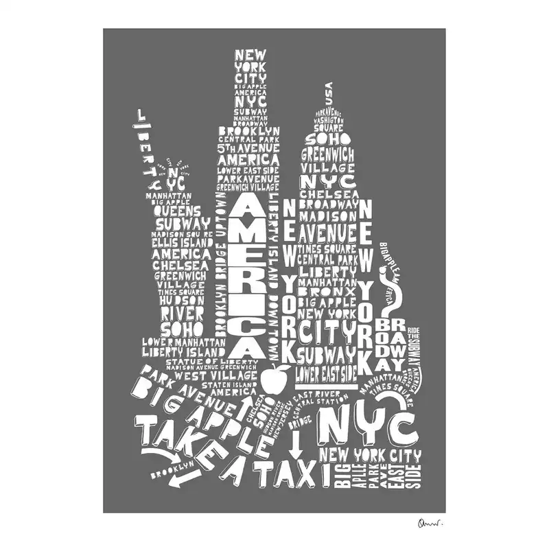 Plakat New York Grey&White, 50x70 cm Bonami Oferta limitowana