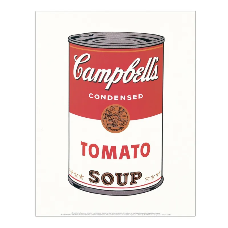 Ostatnie sztuki Obraz Andy Warhol - Campbell‘s Soup (Tomato 1968), 28x35 cm Bonami