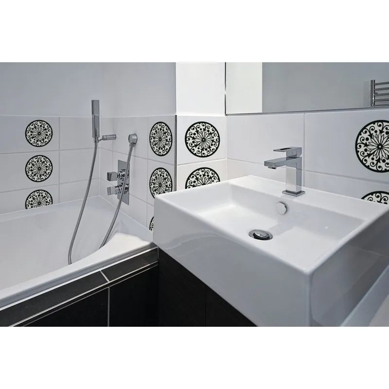 Wyprzedaż Naklejki Mandala, black/white, 4 szt Bonami
