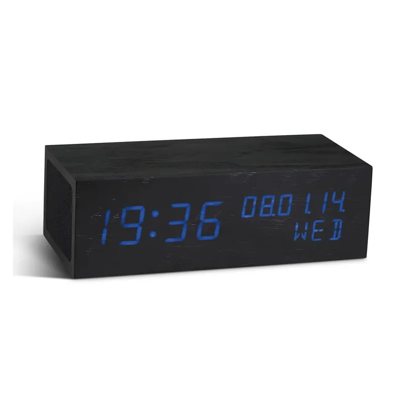 Głośnik Click Clock z budzikiem z niebieskim LED, czarny Bonami Hit cenowy