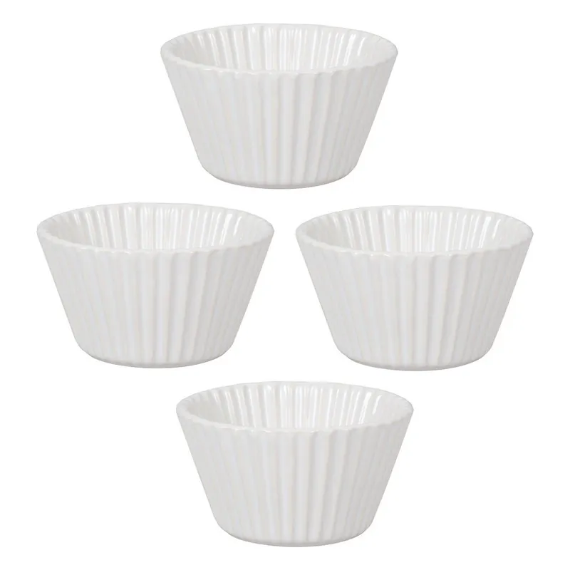Dostępne od ręki Cztery foremki na babeczki Mini Pie 7 cm, białe Bonami