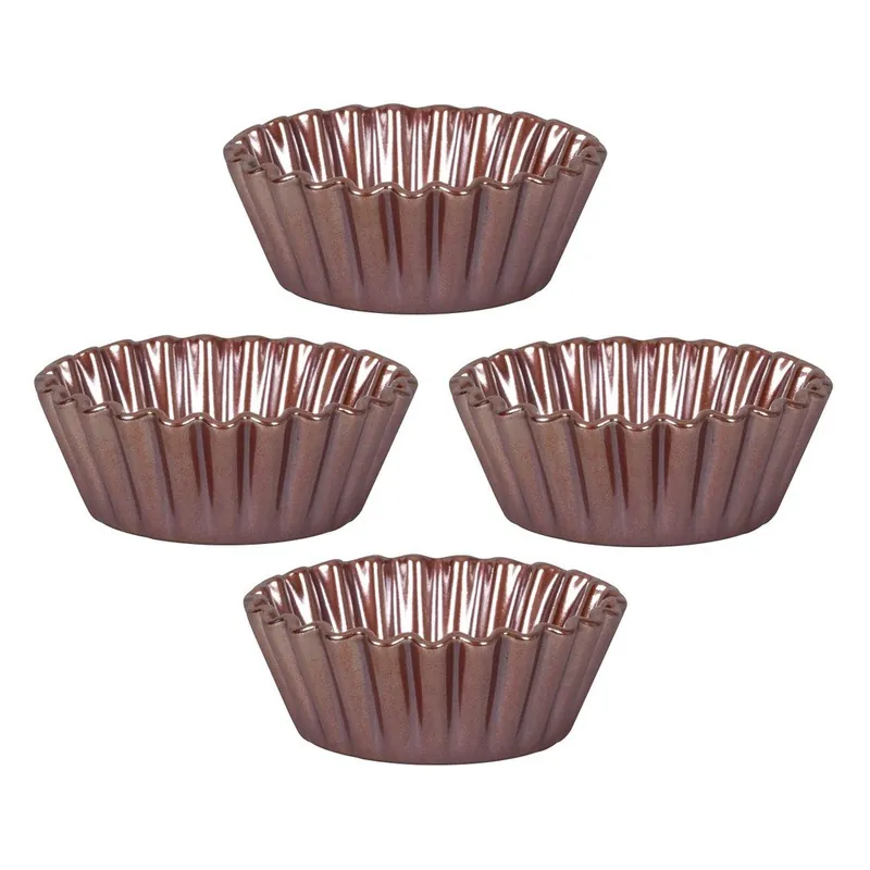 Cztery foremki na babeczki Mini Pie 13 cm, brązowe Bonami Szybka wysyłka
