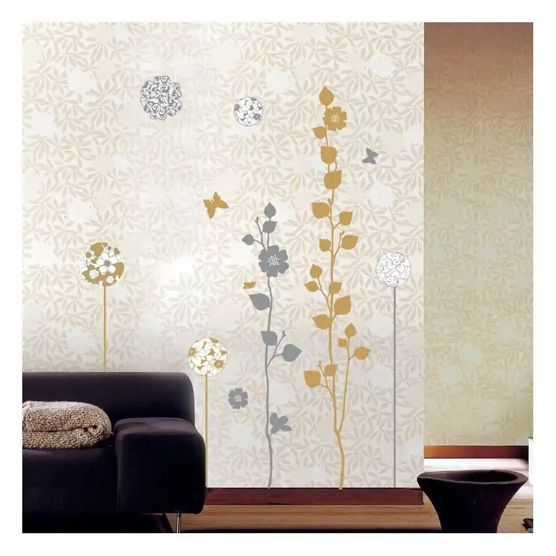 Okazja Komplet naklejek Ambiance Elegang Sand And Grey Trees Bonami