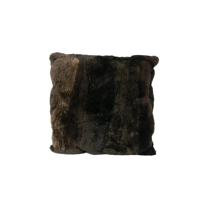Futrzana poduszka 45x45 cm, czarnobrązowa Bonami Zniżka