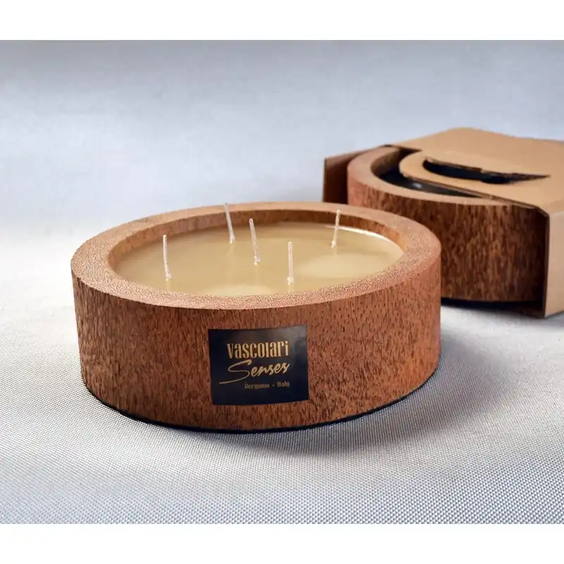 Ekspresowa dostawa Palmowa świeczka Legno Round o zapachu miodu, 80 godz. Bonami