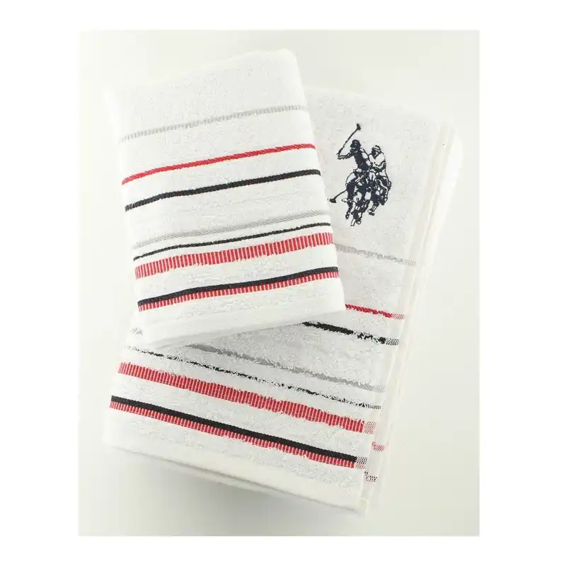 Darmowy zwrot Komplet 2 ręczników Set U.S. Polo Assn. White, 50x90 a 70x140 cm Bonami