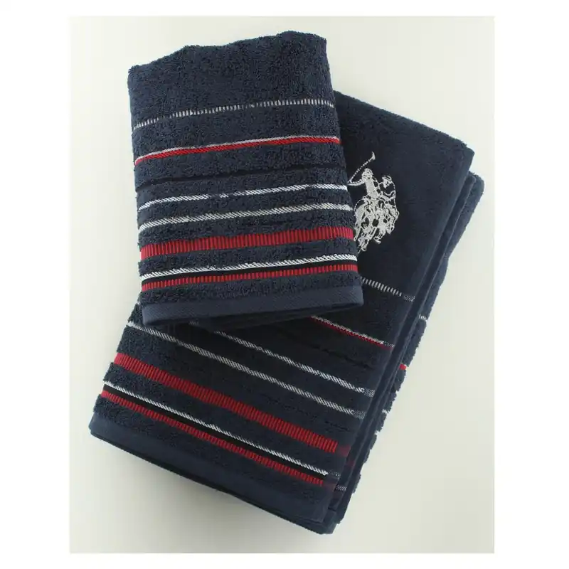 Do wyczerpania zapasów Komplet 2 ręczników Set US Polo Dark Blue, 50x90 i 70x140 cm Bonami