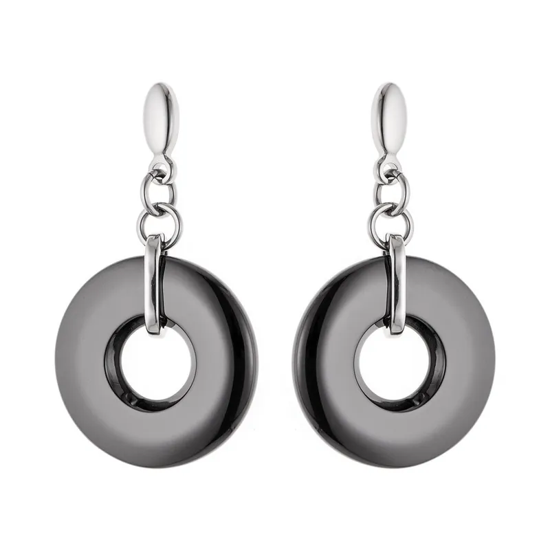 Kolczyki Ceramic Black, 4 cm Bonami Promocja