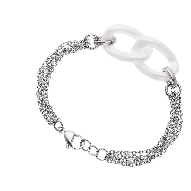 Bransoletka Ceramic Double Steel White Bonami Wysoka jakość