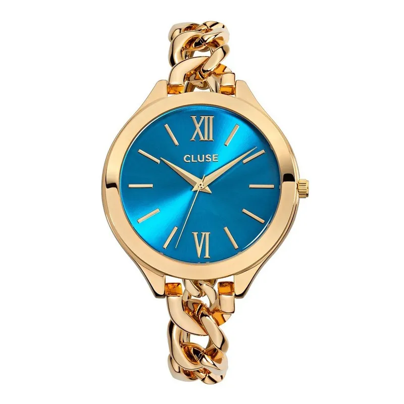 Okazja Zegarek damski Aubade Gold/Blue Lagoon, 40 mm Bonami