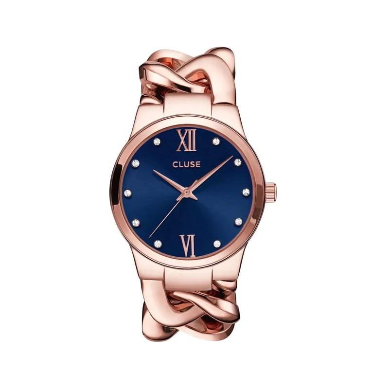 Do wyczerpania zapasów Zegarek damski Elegante Stones Rose Gold/Royal Blue, 38 mm Bonami