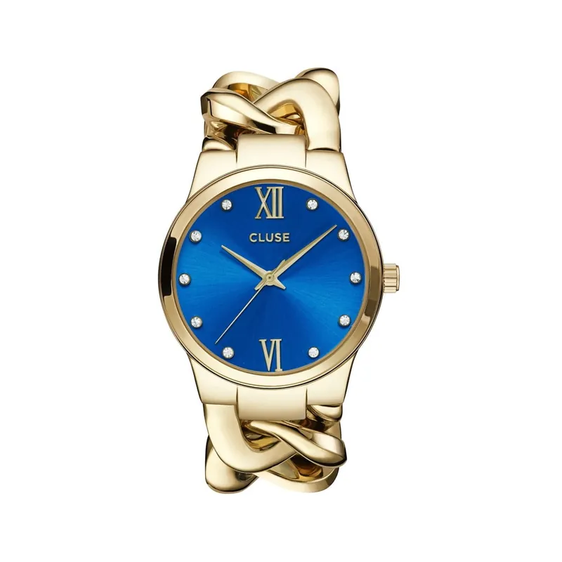 Zegarek damski Elegante Stones Gold/Blue Lagoon, 38 mm Bonami Ograniczona ilość