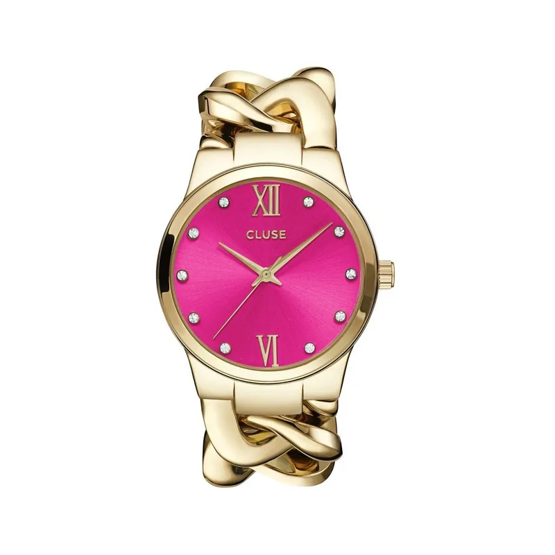 Zegarek damski Elegante Stones Gold/Cerise, 38 mm Bonami Ograniczona ilość