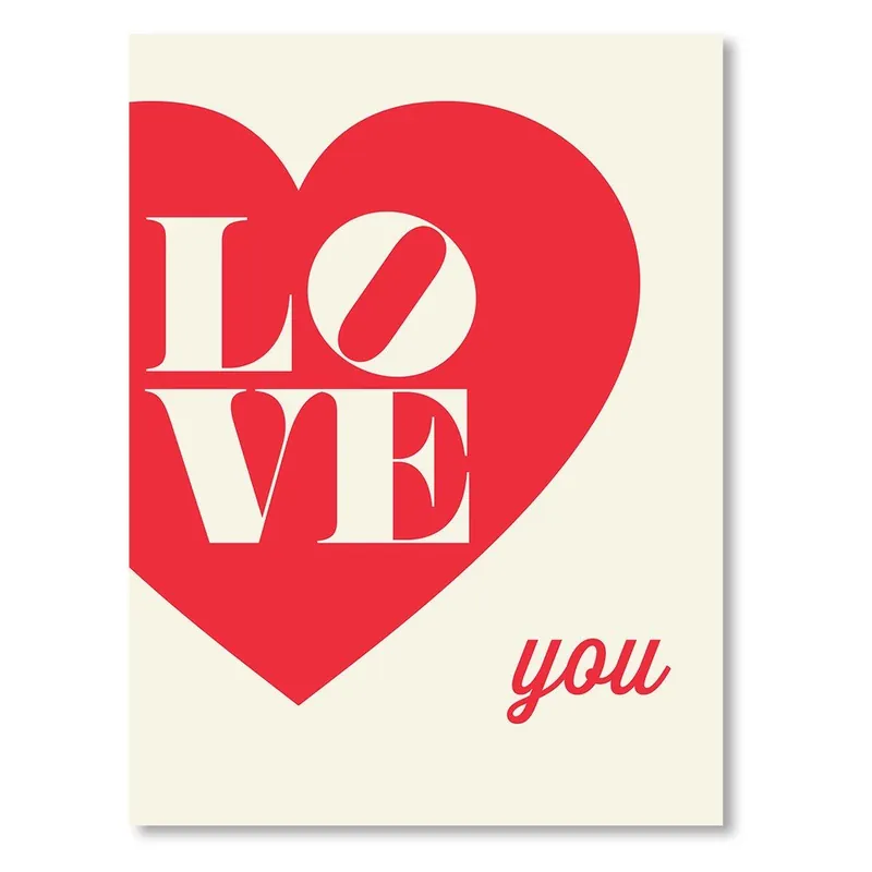 Plakat "Love You Heart", 42x60 cm Bonami Wyprzedaż