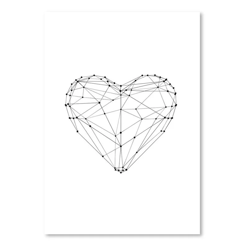 Wybór klientów Plakat "Love Heart Wire Polygon", 42x60 cm Bonami
