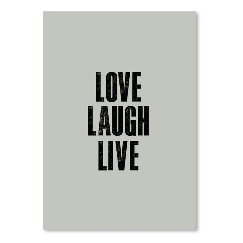 Ekspresowa dostawa Plakat "Love Laugh Live", 42x60 cm Bonami