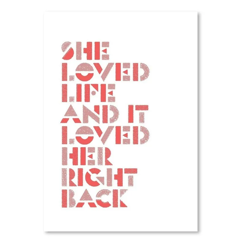 Tylko dziś Plakat "She Loved Life", 42x60 cm Bonami