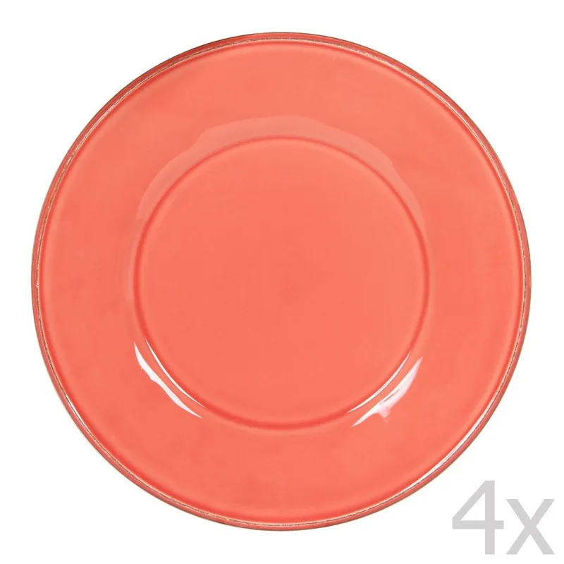 Bestseller Zestaw 4 talerzy Constance Coral Bonami