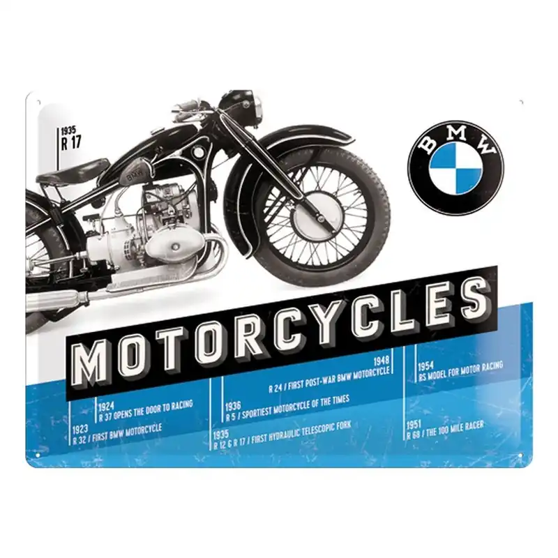 Bezpieczna płatność Blaszana tablica Motorcycles BMW, 30x40 cm Bonami