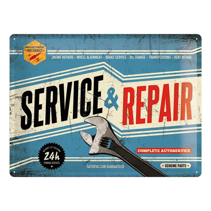 Blaszana tablica Service and Repair, 30x40 cm Bonami Niska cena