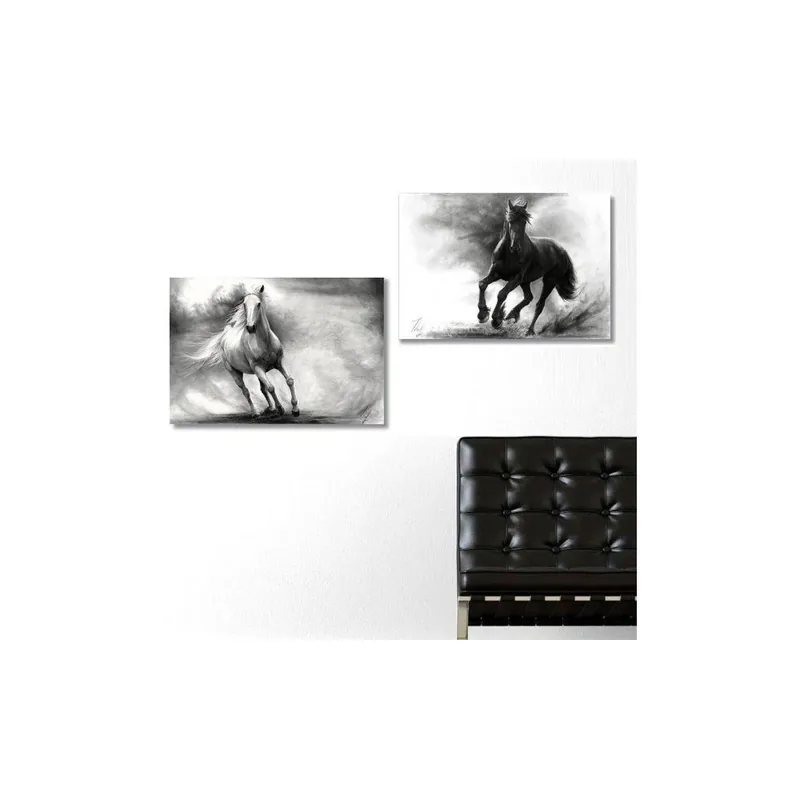 Dwuczęściowy obraz Horses, 40x60 cm Bonami Niska cena