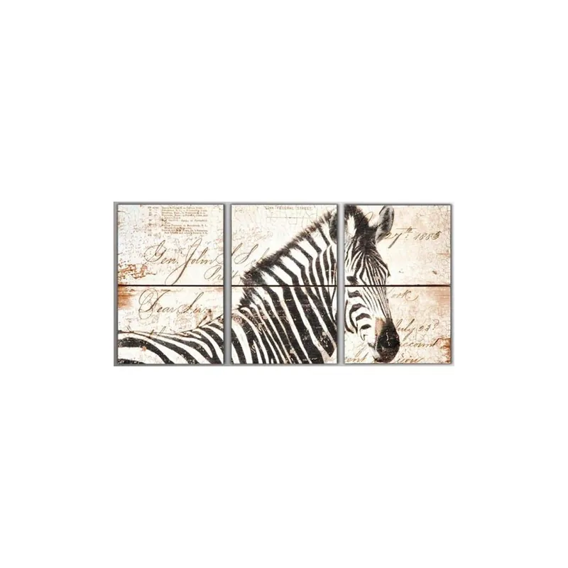 Trzyczęściowy obraz Zebra, 45x90 cm Bonami Zamów dziś
