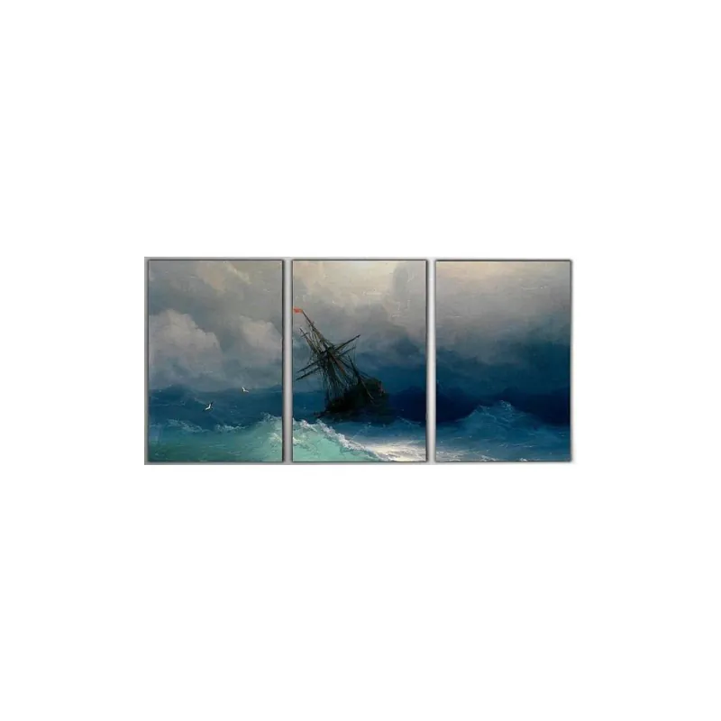 Ekspresowa dostawa Trzyczęściowy obraz Storm, 45x90 cm Bonami