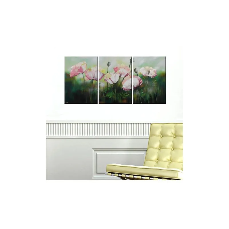 Trzyczęściowy obraz Spring Flowers, 45x90 cm Bonami Taniej