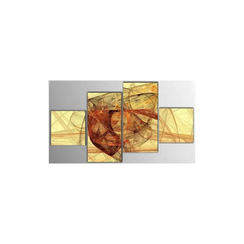 Dodaj do koszyka Czteroczęściowy obraz Yellow Art, 50x100 cm Bonami