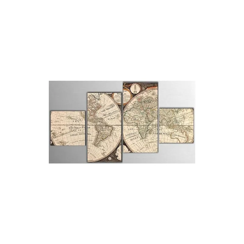 Czteroczęściowy obraz Map, 50x100 cm Bonami Dodaj do koszyka