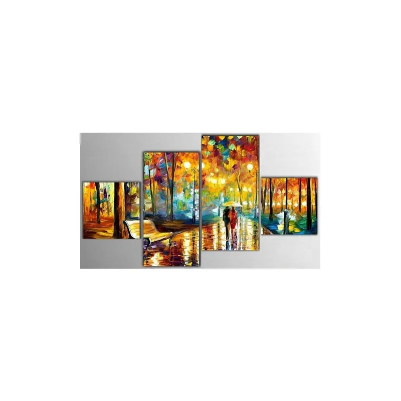 Czteroczęściowy obraz Art Park, 50x100 cm Bonami Szybka wysyłka