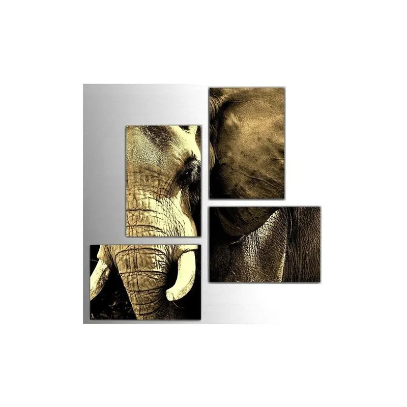 Czteroczęściowy obraz Elephant, 76x76 cm Bonami Rabat