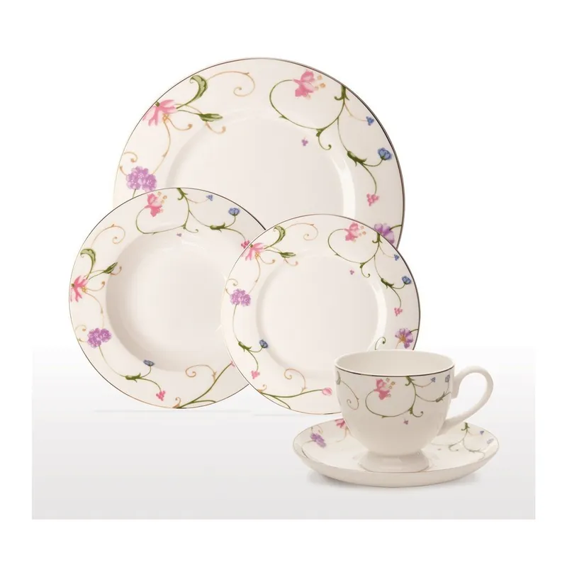 Zestaw porcelanowy Floral Decal, 20 szt. Bonami Wyprzedaż