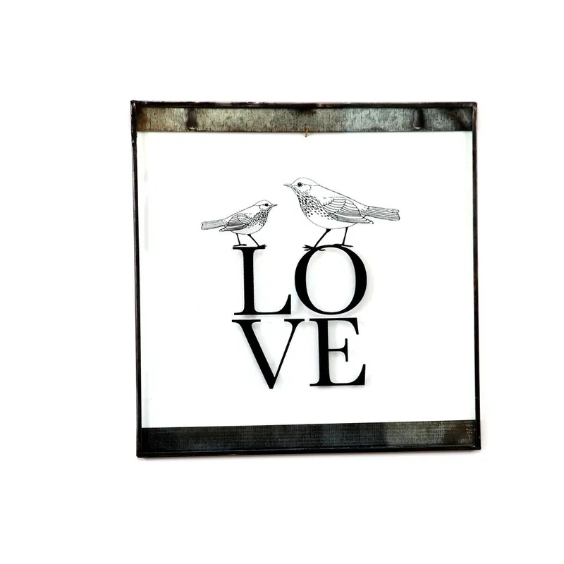 Nowy Szklana tabliczka z napisem Love, 30x30 cm Bonami