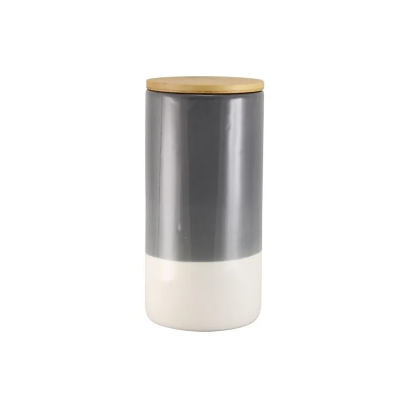 Pojemnik ceramiczny Majken Large Grey/White Bonami Ekspresowa dostawa