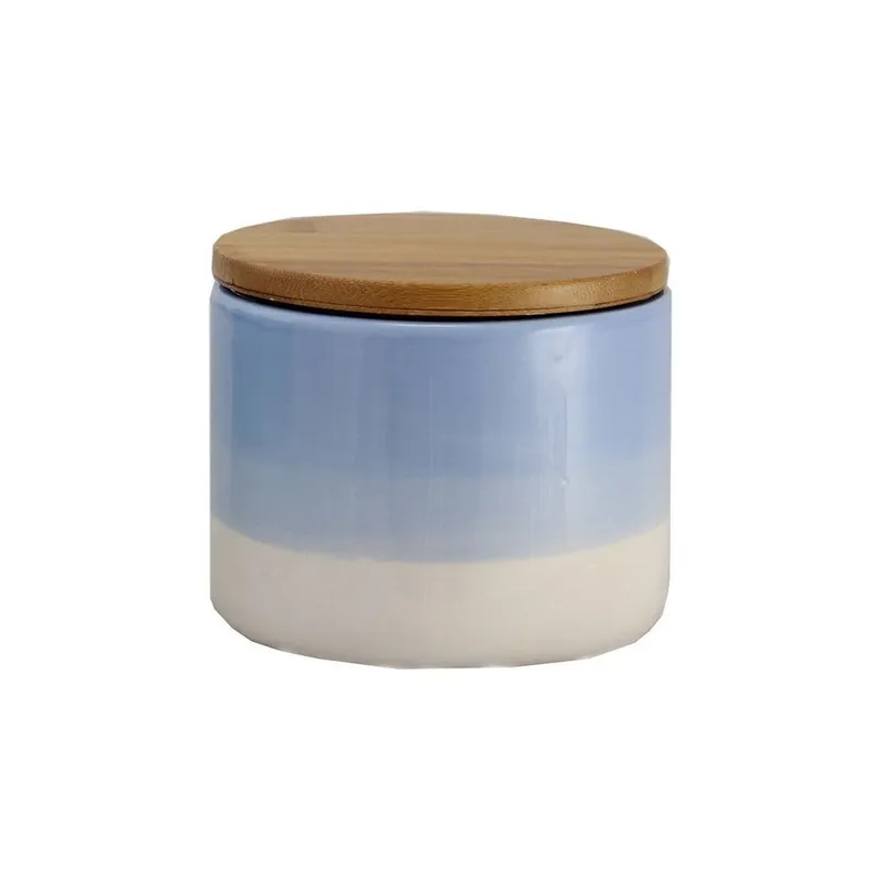 Najlepsza cena Pojemnik ceramiczny Majken Small Blue/White Bonami