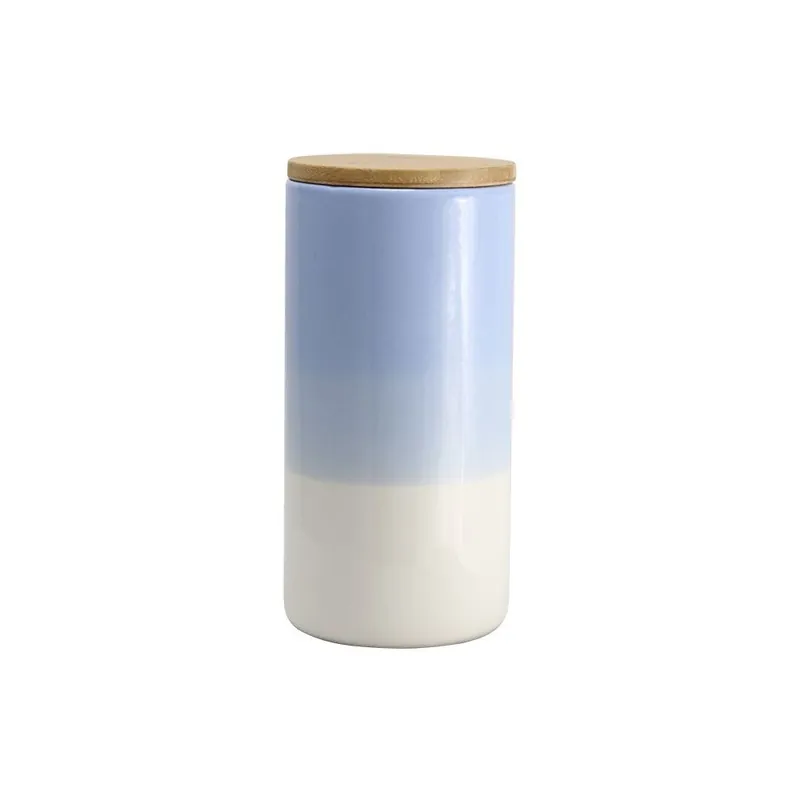 Dodaj do koszyka Pojemnik ceramiczny Majken Large Blue/White Bonami