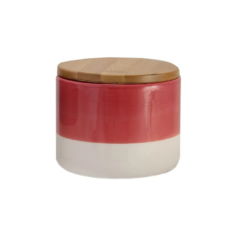 Czerwono-biały pojemnik ceramiczny Strömshaga Majken, 10 cm Bonami Promocja