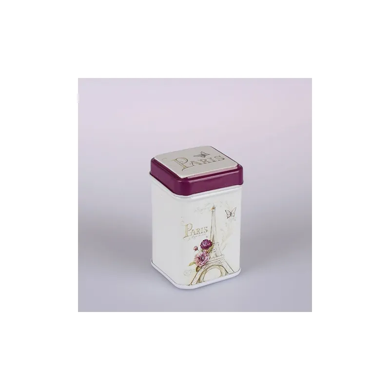 Cena promocyjna Blaszany pojemnik Paris Violet Square Bonami