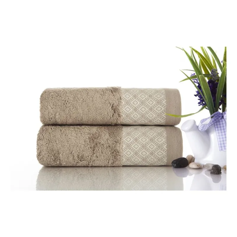 Zestaw 2 ręczników Bamboo Polo Beige, 50x90 cm Bonami Okazja