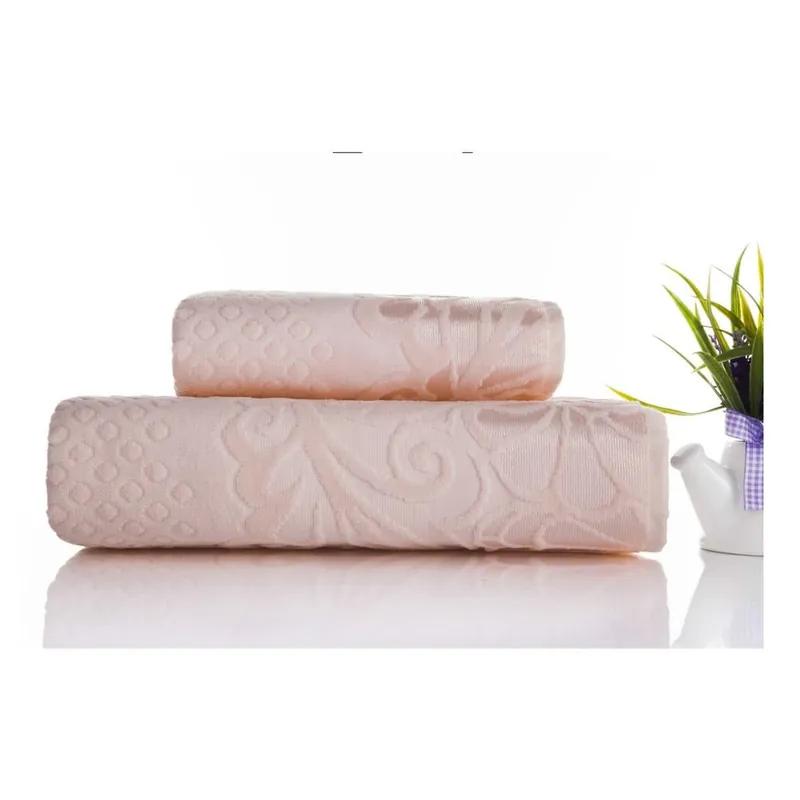 Zestaw 2 ręczników Kumsal Light Powder, 50x90 cm i 70x140 cm Bonami Premium
