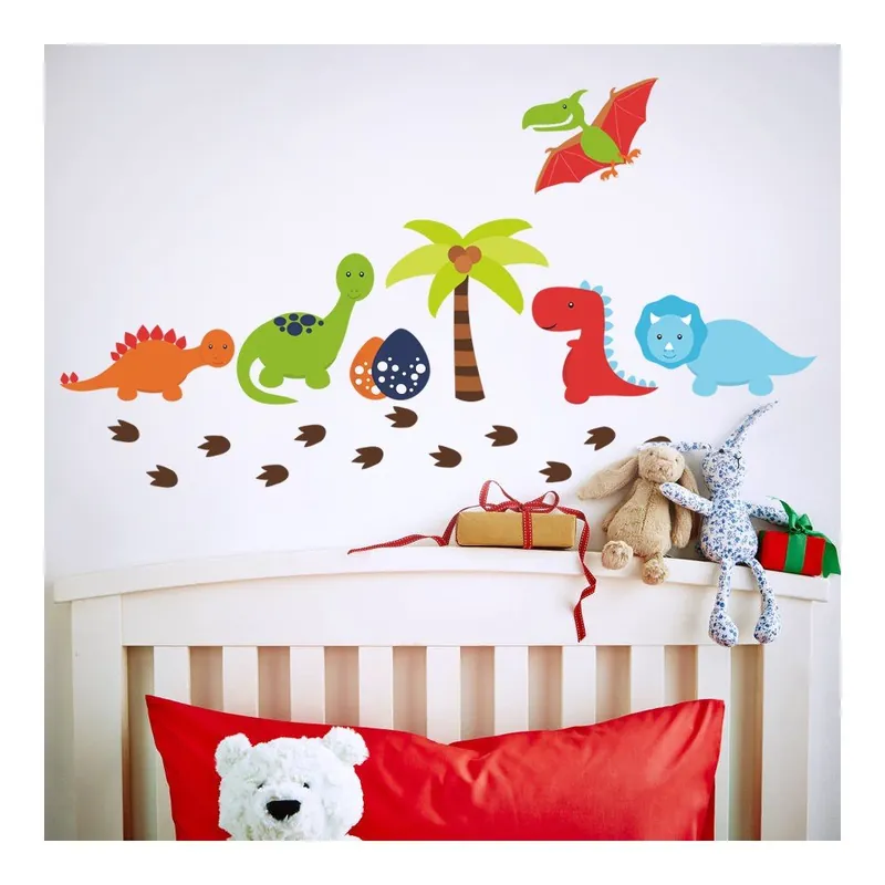 Hit cenowy Naklejka Kolorowe dinozaury, 90x60 cm Bonami