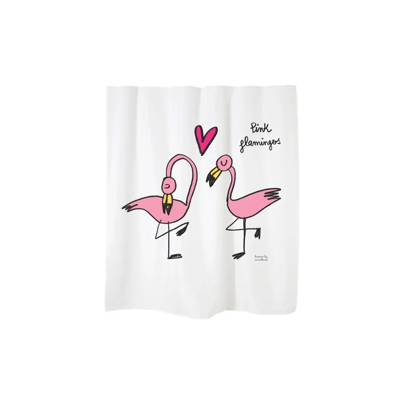 Oferta Zasłona prysznicowa Flamingos White Bonami