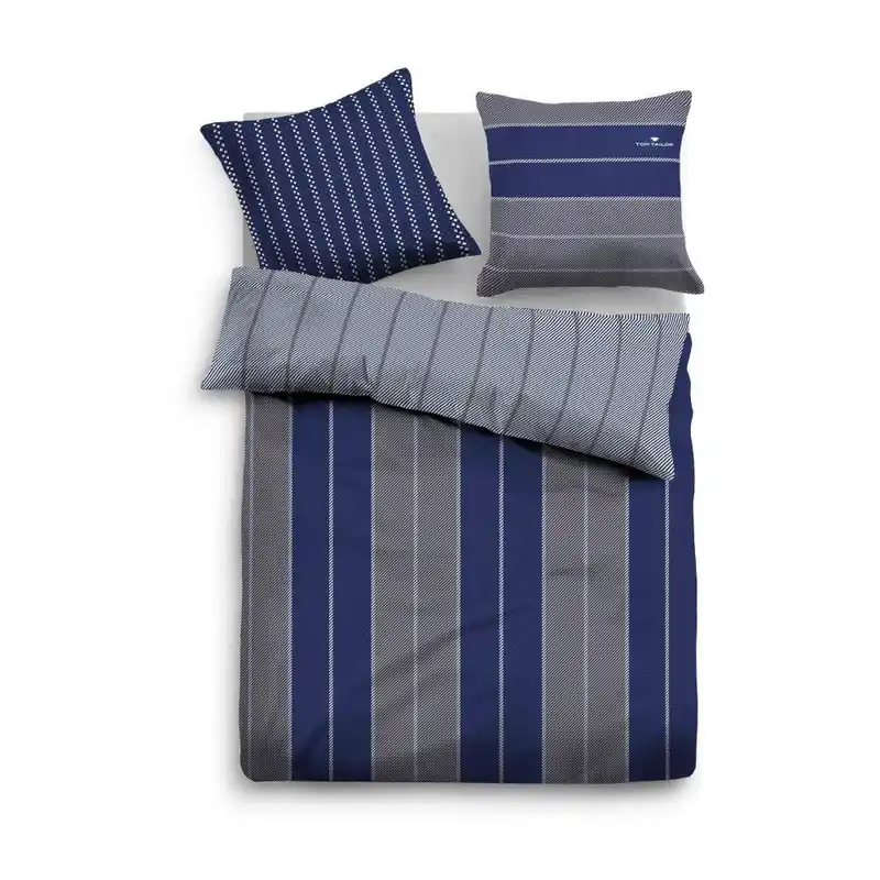 Ostatnia szansa Pościel Tom Tailor Grey Stripe, 135x200 cm Bonami