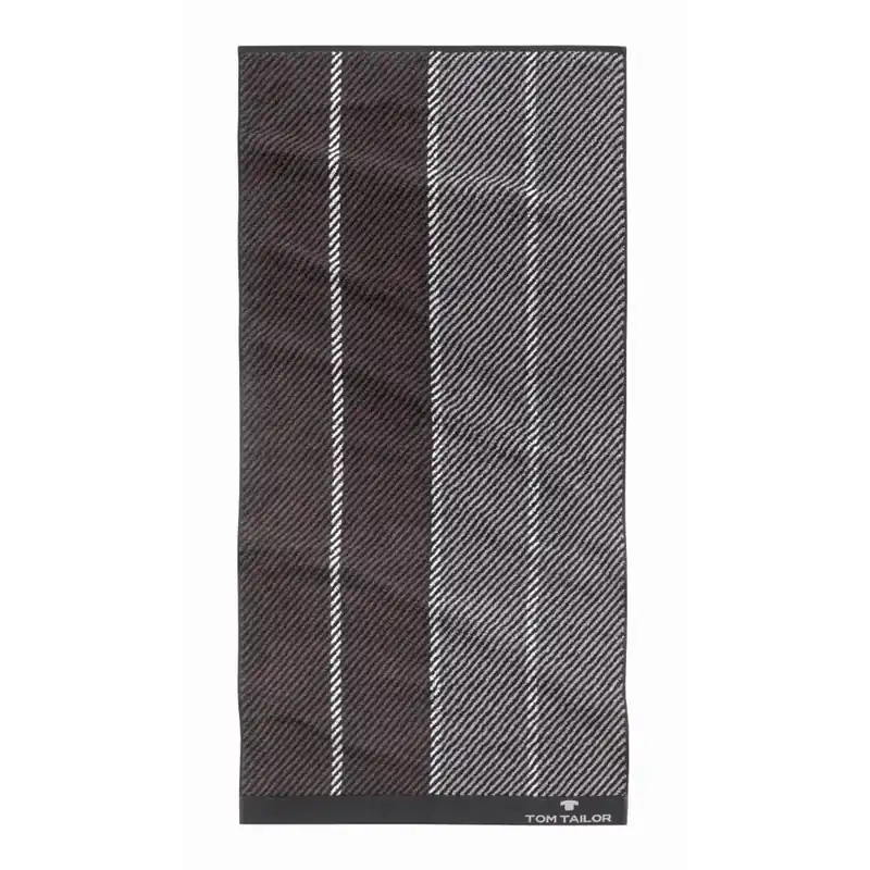 Do wyczerpania zapasów Ręcznik Tom Tailor Stripes Dark Grey, 50x100 cm Bonami